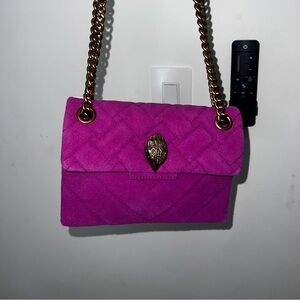 Kurt Geiger London Soho Quilted Suede Shoulder Bag